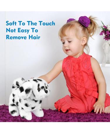 WorWoder Interactive Plush Teddy Toy Puppy - Electronic Walking Barking Dalmatian Dog for Kids - Buy Online on SooperMarket.com