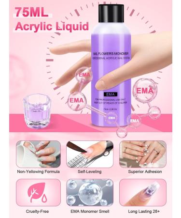 Acrylic Nail Kit with Drill and Lamp: 3 Colors 30G Acrylic Powder Nail Set - 36 Colored Glitter Powder Nail Art Tools Extension Kits Full Set for Beginners - Buy Online on SooperMarket.com