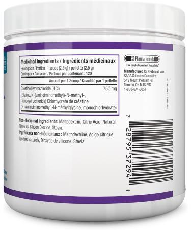 SD Pharmaceuticals CREATINE HCL - CHCL - Creatine Hydrochloride - Blue Raspberry - 300g - 120 Servings - Enhance ATP Energy Metabolism - Maximizes Levels of Phosphocreatine - Muscle Cell Volume & Protein Synthesis - Satellite Cell Activity - Ultra Concent - Buy Online on SooperMarket.com