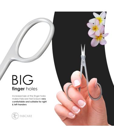 Fabcare Professional Nail Scissors Set | Extra Sharp Micro-Teeth Design for Fingernails & Toenails | Curved Edge with Case & Ebook - Ideal for Left-Handed Users - Buy Online on SooperMarket.com