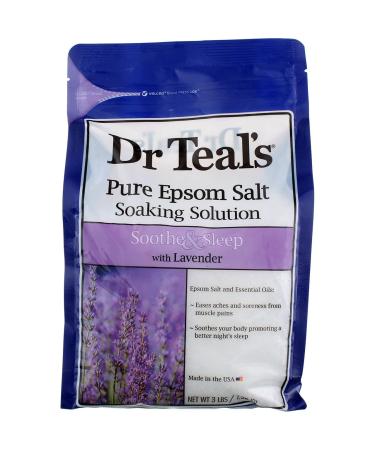 Dr Teal's Pure Epsom Salt- Lavender - Pack of 3 (3 bags 3 lbs each)