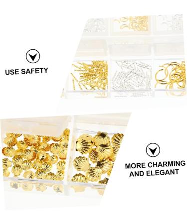Amosfun 3 Boxes Alloy Nail Accessories Golden Nail Rhinestones Resin Filler Fake Nail Studs Nail Art Stud Eye Gem Glitter Nail Sequins Nail Art Stickers Manicure Accessories Metal 3D Alien - Buy Online on SooperMarket.com