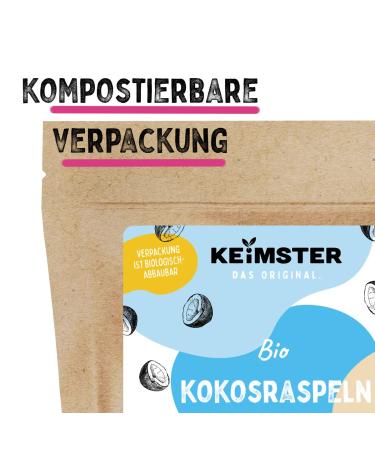 Organic Coconut Raspings - 100% Natural Raw Food Quality Plastic-Free No Added Sugar - 250g | Versatile & Exotic Taste - Buy Online on SooperMarket.com