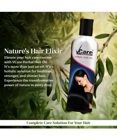 VCare 13+ Herbal Hair Oil With Coconut Castor Almond Olive Jojoba Holy basil Lavender Curry leaf oils for Men and Women | Ideal For All Type Hair Growth - Buy Online on SooperMarket.com