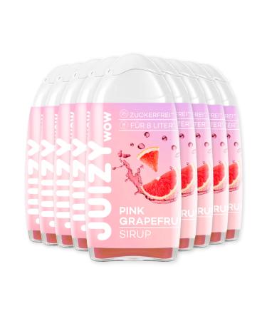 Juizy WoW syrup sugar -free |9 x 65ml pink grapefruit taste - up to 108l natural beverage syrup |Zero calories |Vegan 9er bundle |Beverage concentrate finished drink |More Juice - Less Calories Pink Grapefruit 9 x 65 ml