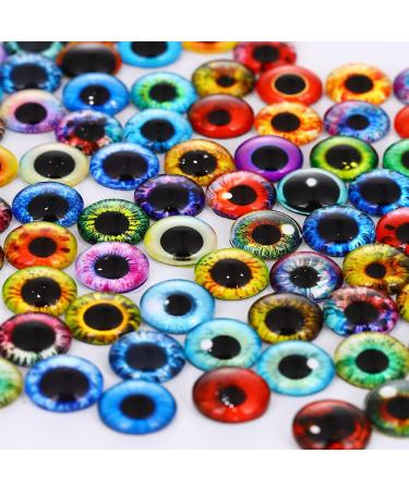 100PCS 20MM Dragon Eyes Glass Cabochon for DIY Doll Making and Jewelry Craft - Buy Online on SooperMarket.com