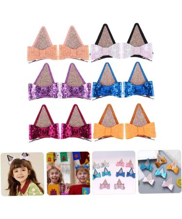 6 Pairs Hair Barrettes Hair Pin Hair Clips for Glitter Bowknot Hairpin Kawaii Hair Clips Cute Hair Supplies Hair Bows Clips Cat Ears Hairpins Barrettes for Fabric ORFOFE - Buy Online on SooperMarket.com