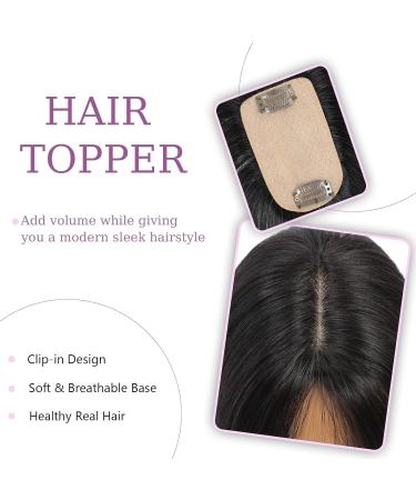 MORICHY Hair Toppers for Thinning Hair Women Real Hair Topper for Women Adding Extra Hair Volume Natural Black Clip in Hair Extensions 7inch Clip In Toppers 100% Remy Human Hair for Hair Loss 7inch-2clip 1B - Buy Online on SooperMarket.com