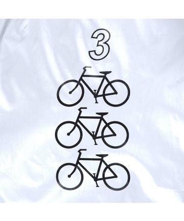 Maveek Bicycle Cover for 3 Bikes Waterproof Outdoor Storage Winter Cold Weather  Rain Snow Wind Proof Tarp Tent Shed Dust Dirt Resistant All Weather Cycle Protection UV Summer Indoor Garage 3-MIDSIL - Buy Online on SooperMarket.com