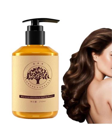 Moroccan Volume Moisturizing Elasticity Long-Lastin Styling Cream Long-lasting Styling Moroccan Hydrating Plumping Supple Hydrating Essential Oil Essence for Dry Damaged Curly Hair Care (1PCS)