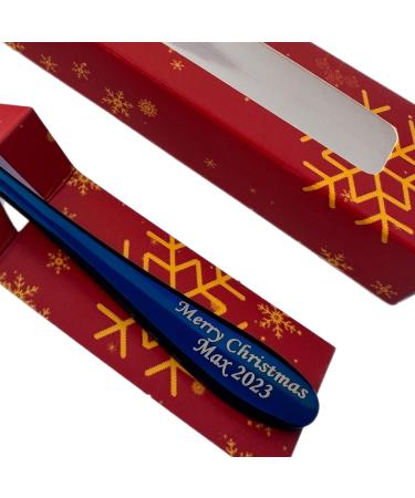 Premium Hot Chocolate Spoon with Christmas 2023 Gift Box - 15cm Size - Available in Silver Gold Rose Gold Black Blue Rainbow and Purple - Holiday xnas Gift - Buy Online on SooperMarket.com