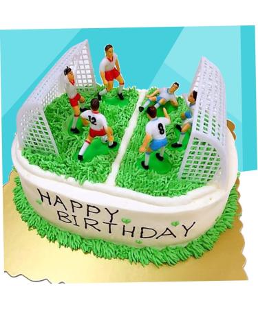 VILLFUL 8pcs Football Appetizer Picks Soccer Birthday Party Supplies Dessert Toppers Figurine Food Flags Soccer Party Decorations Pastel Party Decorations Sports Decor First Cake Cocktail - Buy Online on SooperMarket.com