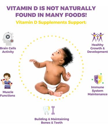 POLYVIT D Baby Vitamin D Drops Vegan D3 Supplement Growth & Development of Bones & Teeth Immune System Support Easy Calcium Absorption For Infants Toddlers Kids 400 IU per Drop 4 Month Supply - Buy Online on SooperMarket.com