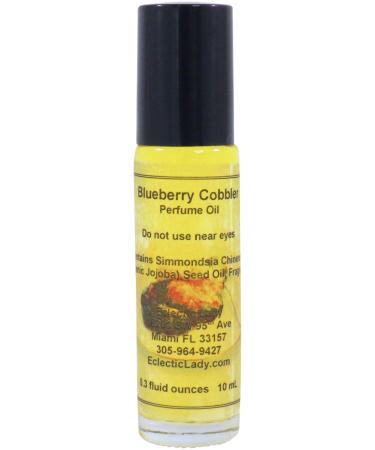 Blueberry Cobbler Perfume Oil 0.3 Oz Portable Roll-On Fragrance with Long-Lasting Scent Delightful Essential Oils and Jojoba Oil For Daily Use 0.3 Fl Oz (Pack of 1)