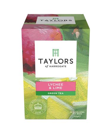 Taylors of Harrogate Lychee & Lime Green Tea - 20 Teabags, Refreshing Blend, Pack of 1 - Buy Online on SooperMarket.com
