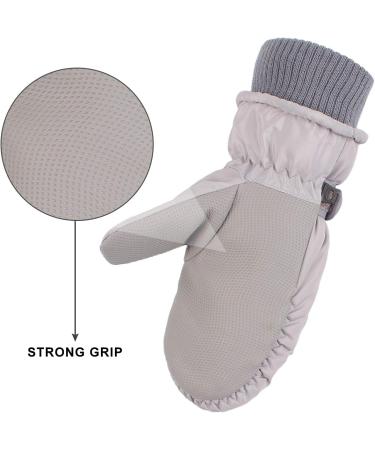 XIAOHAWANG Kids Ski Gloves - Waterproof Dinosaur Mittens for Boys and Girls (2-4 Years) - Grey - Buy Online on SooperMarket.com