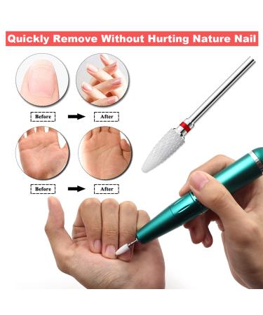 Fantexy 3/32 Ceramic Nail Drill Bit - Remove Acrylic & Hard Gels Safely | White Cone Nail File for Manicure & Pedicure | Fine Cuticle Cleaner - Buy Online on SooperMarket.com