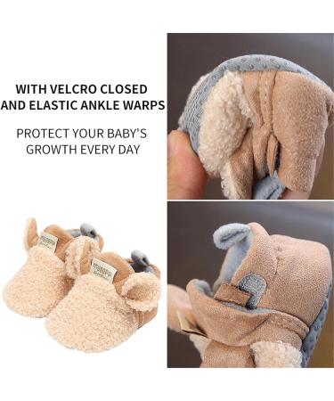 TMEOG Baby Booties Slippers | Infant Boots for First Steps | Winter Sock Crib Shoes for Boys & Girls | 0-18 Months | Khaki Sheep Design - Buy Online on SooperMarket.com