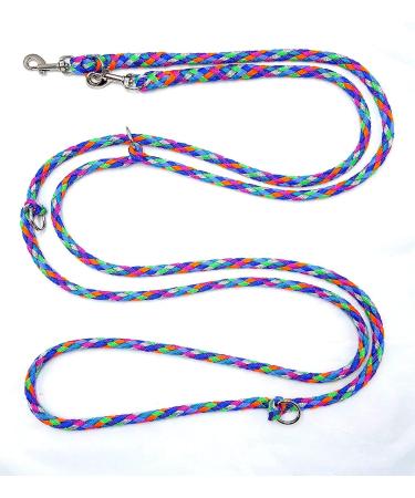 Lightweight Adjustable Dog Leash for Small Dogs - 2.40m Double Linen 4-Way Versatile Design 7 Pastel Colors - Perfect for Dogs Up to 15kg - Buy Online on SooperMarket.com