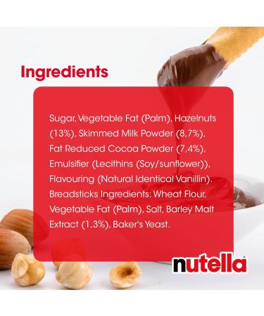NUTELLA & GO! Hazelnut And Cocoa Spread With Breadsticks Snack Packs Perfect Bulk Snacks for Kids 52 Grams Pack of 4 Nutella & GO! 4 Pack - Buy Online on SooperMarket.com
