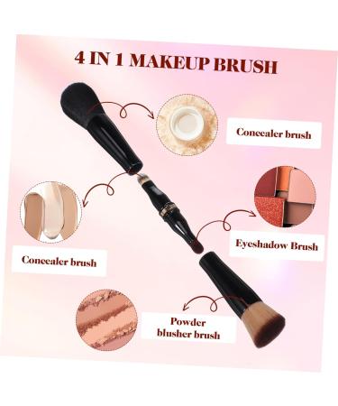 Travel Makeup Brushes | 4-in-1 Double Sided Cosmetics Brush for Foundation & More | Compact Makeup Applicators for International Shipping - Buy Online on SooperMarket.com