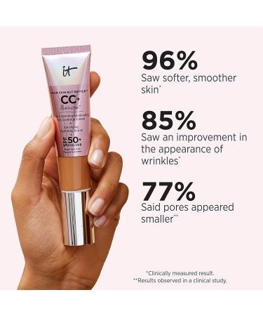 IT Cosmetics CC+ Cream Illumination Neutral Tan - Full-Coverage Foundation with SPF 50+ - 1.08 fl oz - Buy Online on SooperMarket.com
