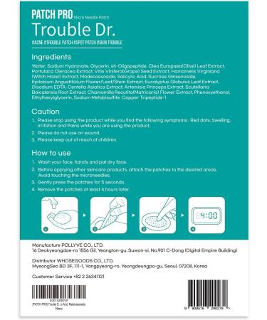 Patch Pro Micro Needle Patch for Pimple Treatment - 18pcs Microneedle Spot Stickers for Breakouts & Impurities - Suitable for All Skin Types - Buy Online on SooperMarket.com