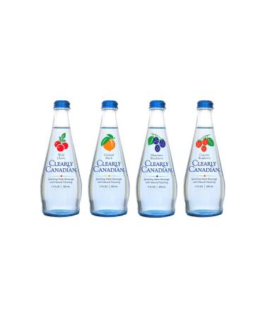 Clearly Canadian Sparkling Flavored Water (4 Flavor Sampler, 12 Pack Variety)