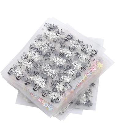 Brrnoo Nail Sticker 50 Sheets Multicolor Stylish 3D Nail Art Sticker Flower Design Adhesive Decal Decoration - Buy Online on SooperMarket.com