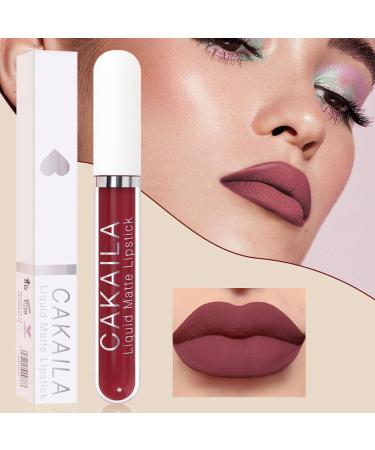 Yueci Matte Lip Gloss Lipstick - Long-Lasting Moisturizing & Waterproof 12H - Non-Stick Non-Fading - 1 ml Pack #06 - Buy Online on SooperMarket.com