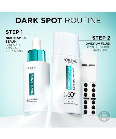 L'Or al Paris Bright Reveal Niacinamide Dark Spot Serum 10% - Visibly Fades Dark Spots, Acne Marks, Sunspots - 50ml - Buy Online on SooperMarket.com