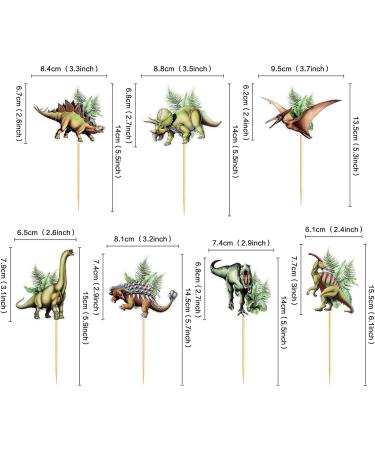 Cyodoos 28 PCS Dinosaur Cupcake Toppers Baby Dinosaur Cupcake Picks Dinosaur Theme Baby Shower Children's Birthday Party Cake Decorative Supplies Dinosaur Party Happy Birthday Party Decorative Green 1 - Buy Online on SooperMarket.com