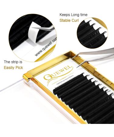 Volume Eyelash Extensions 0.12 C 17mm Premade Fans | Easy Fan Lashes | Self Fanning | 2D-20D | Optional Sizes | C/D Curl | 8-25mm Length | Mix 8-15 15-20 20-25 9-16 - Buy Online on SooperMarket.com