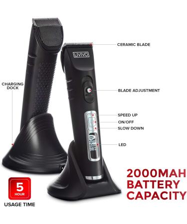 LIVIVO Digital Hair Clipper and Beard Trimmer Wireless Grooming Set with Extra Sharp Long Lasting Blades and Multiple Trimmer Attachments - Buy Online on SooperMarket.com