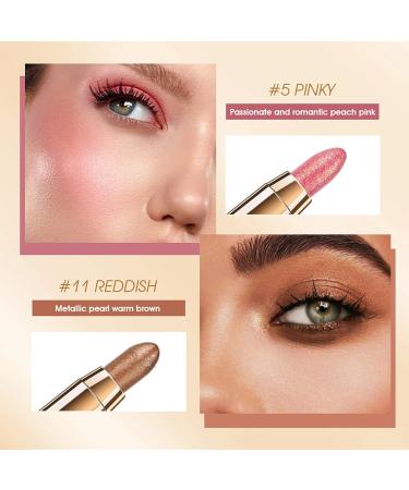 DELISOUL Metallic Eyeshadow Stick | Matte & Shimmer Cream Shadow | Waterproof & Long Lasting | High Pigmented Eye Highlighter Pen - Buy Online on SooperMarket.com