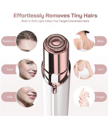 Rechargeable Facial Hair Remover for Women - Painless Hair Removal Device for Face with 2 Replacement Heads - Ideal for Lip, Chin, and Mustache - Buy Online on SooperMarket.com