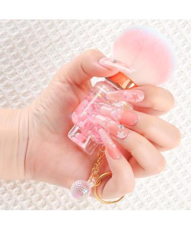 Buy Nail Dust Brush for Acrylic Nails | Soft Kabuki Nail Art Cleaner | Perfect for Makeup & Manicure - Pink & White - Buy Online on SooperMarket.com
