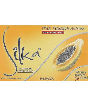 Silka Whitening Herbal Papaya Soap with Vitamin E