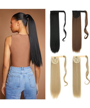 prinfantasy Halo Extensions Resistant Fiber Soft Wigs Wrap Around Ponytail Extension Long Straight Tie Pony Tails Hair Extensions for Women Hair Wig 22 Inch MW105 GBMW105 22 inch - Buy Online on SooperMarket.com