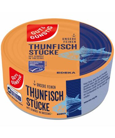 Buy Good & Cheap Tuna Pieces with Vegetables in Dressing - 6-Pack (6x185g Cans) | International Shipping - Buy Online on SooperMarket.com