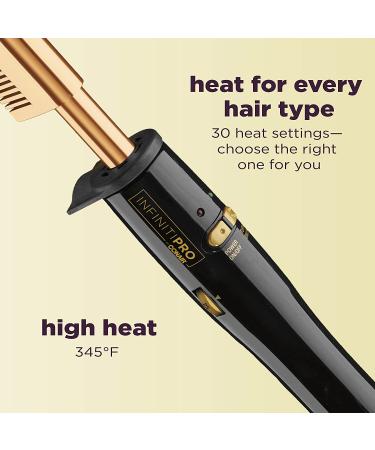 INFINITIPRO BY CONAIR Gold-Plated Straightening Comb - Ultra-High Heat for Smooth Hair - Buy Online on SooperMarket.com
