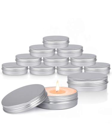 Sopito Aluminum Tins 24 Pieces 120ml Aluminum Empty Round Tins for Lip Balm Cosmetic Cream Mini Candles Craft Jewelry