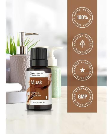 Horbaach Musk Fragrance Oil 0.51 fl oz - Premium Grade for Diffusers, Candles, Soap Making - DIY Projects & More - Buy Online on SooperMarket.com