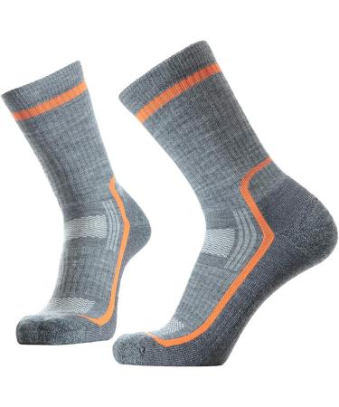 SOLAX Men's Merino Wool Hiking Socks - 3 Pack | 72% Wool, Cushioned & Breathable Crew Socks for Outdoor Trail Trekking - Size Large - Buy Online on SooperMarket.com
