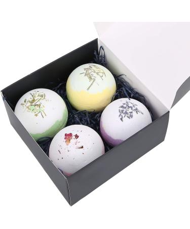 Bath Bubble Ball Gift Set - 4-Piece Handmade Organic Foam for Women | Natural Oils & Moisturizing Bath Salt - Buy Online on SooperMarket.com