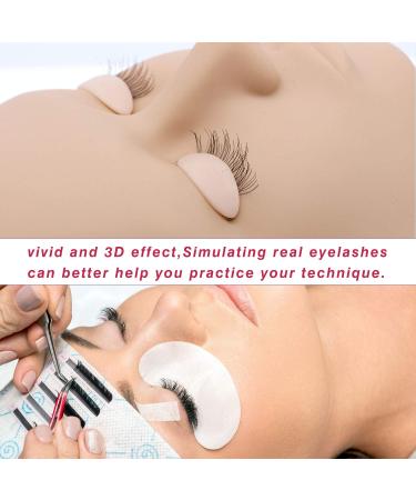RIISCA Eyelash Extension Kit with Professional Mannequin Head and 4pc Removable Eyelids - Perfect for Beginners and Skilled Lash Artists - Buy Online on SooperMarket.com