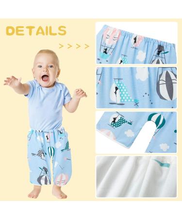 Baby Toilet Training Pants Kids 2 in 1 Waterproof Reusable Cotton Nappy Diaper Skirt - Cute Cartoon Skort Pants with Hot Air Balloon Design - Buy Online on SooperMarket.com