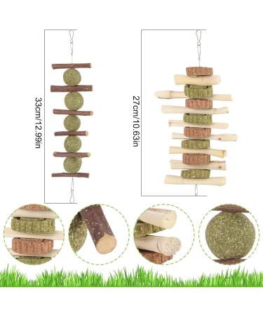 Fantesi 2-Piece Rabbit Toys Set - Kieletzeiten & Kachtiele with Apple Wood Chew Timothy Hay Sticks & Carrot Cake | Ideal Dental Care for Bunnies Hamsters Mice & Chinchillas - International Shipping Available - Buy Online on SooperMarket.com