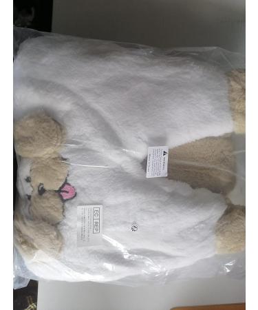 Newborn Baby Cartoon Bear Snowsuit Winter Coat 6-9 Months | Fleece Hooded Romper Jumpsuit - Khaki Dog - Buy Online on SooperMarket.com