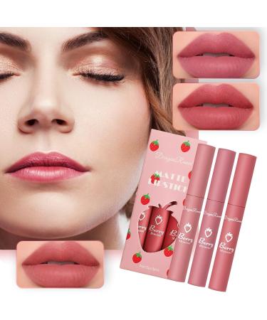 YUECI Waterproof Matte Lipstick Set - 3 Colors Lip Gloss for Naturally Shiny Lips | Moisturizing Lip Oil (1 ml) | #03 - Shop Internationally! - Buy Online on SooperMarket.com